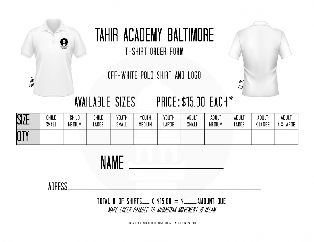 t SHIRT ORDER FORM FINAL